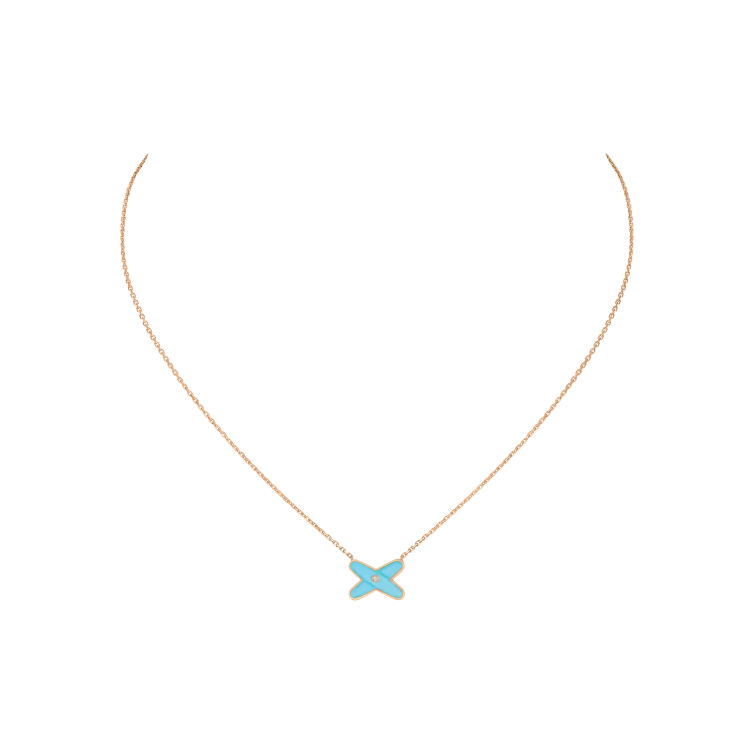 Колье Chaumet Jeux de liens из розового золота с бриллиантами и бирюзой
Колье Chaumet Jeux de liens из розового золота с бриллиантами и бирюзой