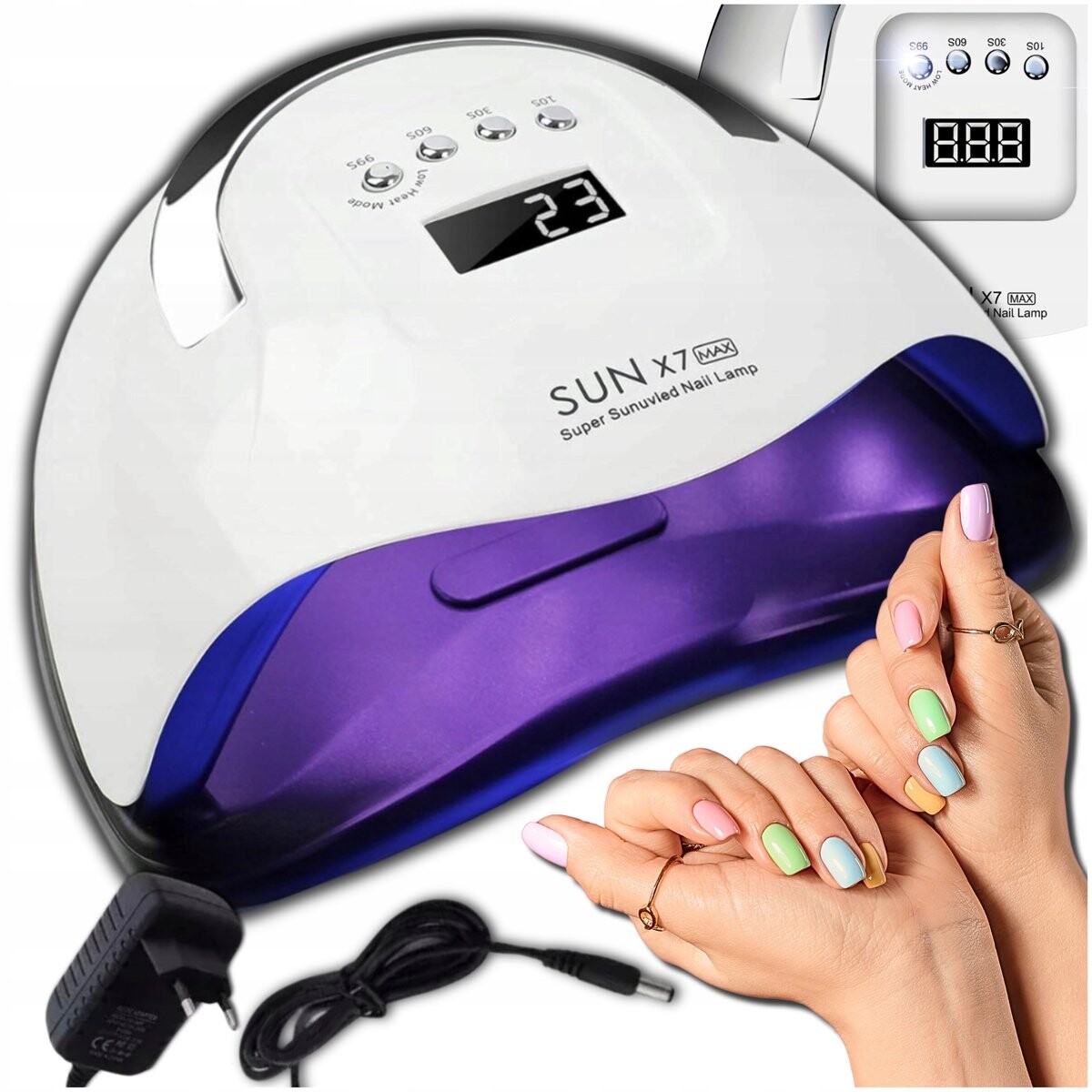 ЛАМПА ДЛЯ НОГТЕЙ 220ВТ ДЛЯ ГИБРИДНЫХ УФ-СВЕТОДИОДНЫХ ГЕЛЕЙ SUN X7 DUAL MAX MANICURE 2024 inna
ЛАМПА ДЛЯ НОГТЕЙ 220ВТ ДЛЯ ГИБРИДНЫХ УФ-СВЕТОДИОДНЫХ ГЕЛЕЙ SUN X7 DUAL MAX MANICURE 2024 inna