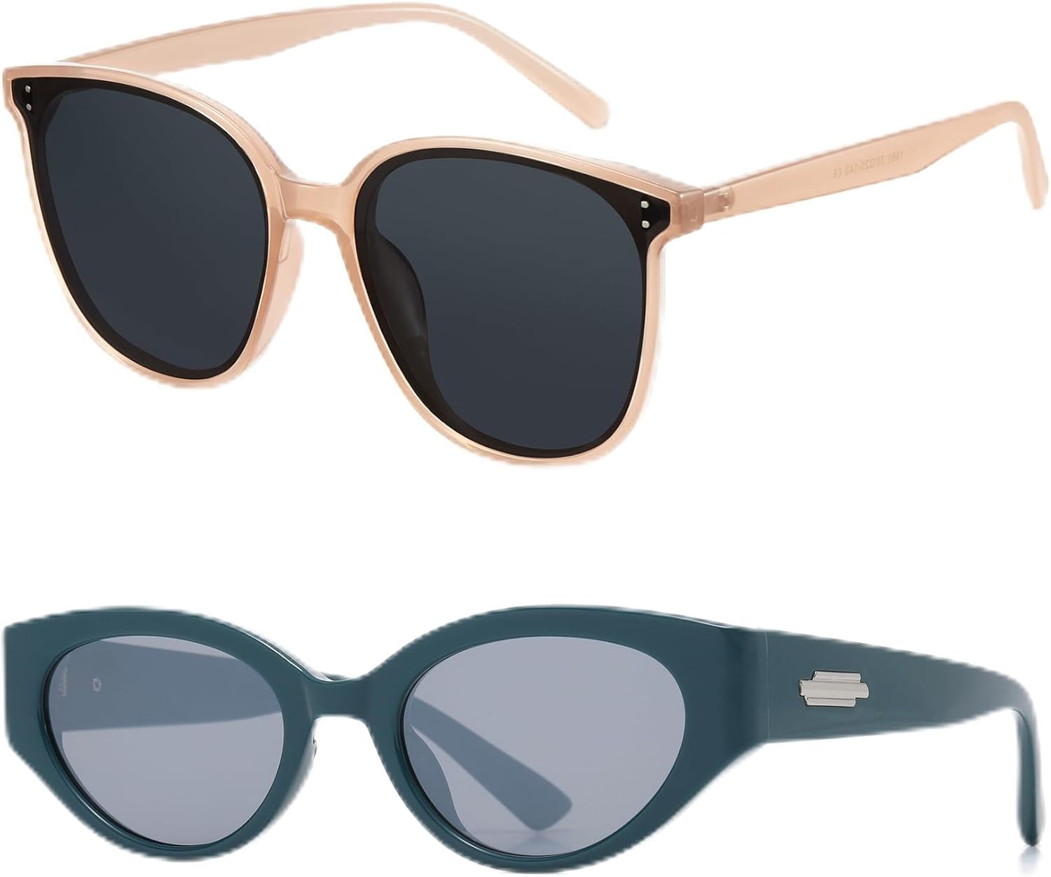 Комплект из двух солнцезащитных очков Cyxus для женщин, модная оправа «кошачий глаз», защита от УФ-излучения, для путешествий на открытом воздухе (светло-коричневый + темно-синий), Silver
Комплект из двух солнцезащитных очков Cyxus для женщин, модная оправа «кошачий глаз», защита от УФ-излучения, для путешествий на открытом воздухе (светло-коричневый + темно-синий), Silver