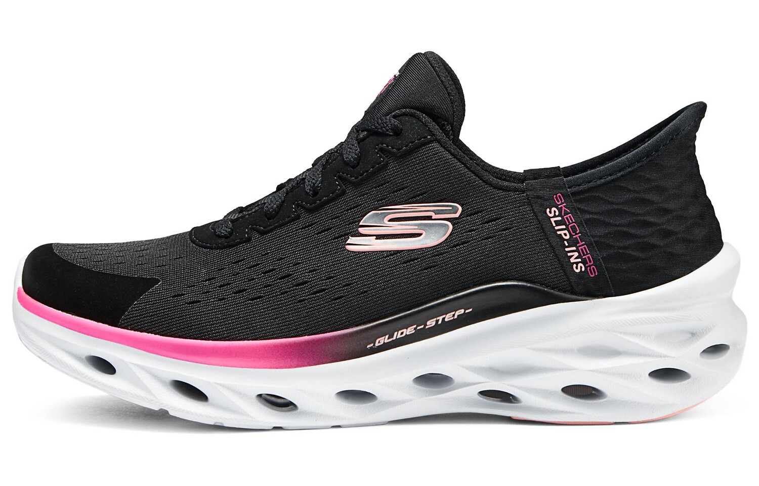 Кроссовки женские с низким верхом, черные/белые/розовые Skechers
Кроссовки женские с низким верхом, черные/белые/розовые Skechers