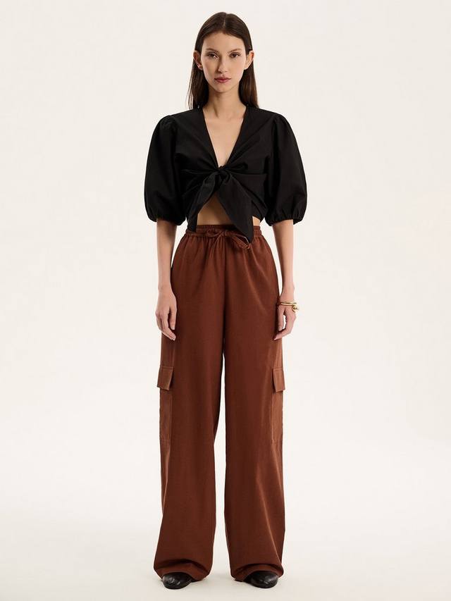 Откровенные брюки-карго OMNES, коричневый
Откровенные брюки-карго OMNES, коричневый