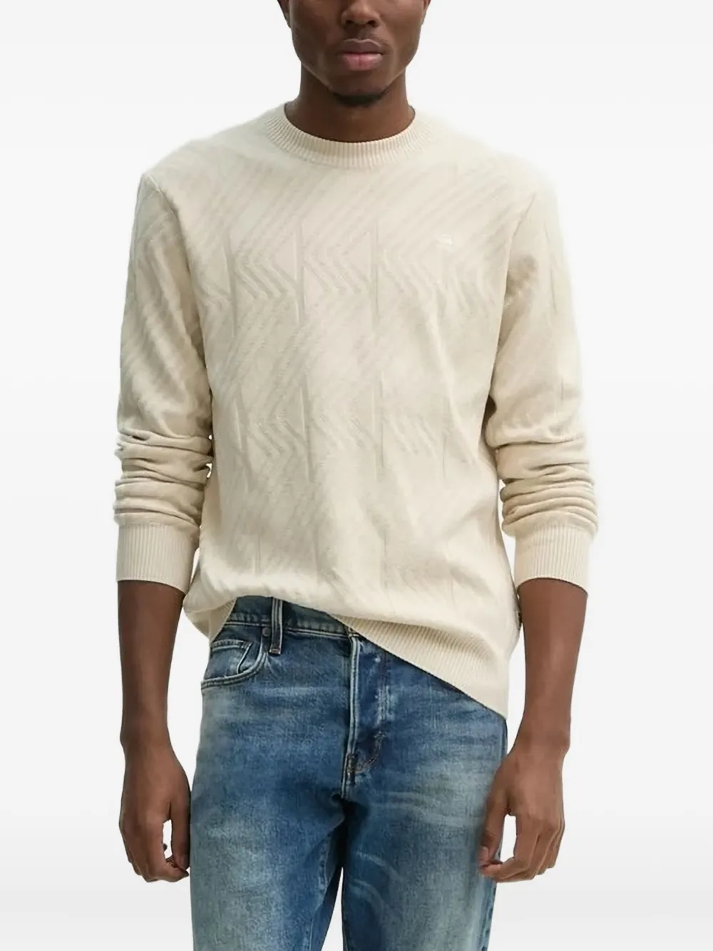 Свитер с круглым вырезом и геометрическим узором G-Star RAW, нейтральный
Свитер с круглым вырезом и геометрическим узором G-Star RAW, нейтральный