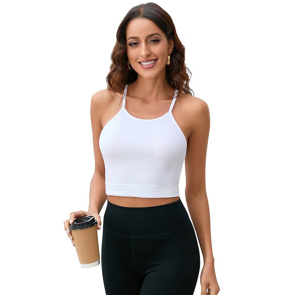 Женские летние базовые майки без рукавов с круглым вырезом, повседневные бюстье, укороченный топ MISSKY, белый
Женские летние базовые майки без рукавов с круглым вырезом, повседневные бюстье, укороченный топ MISSKY, белый