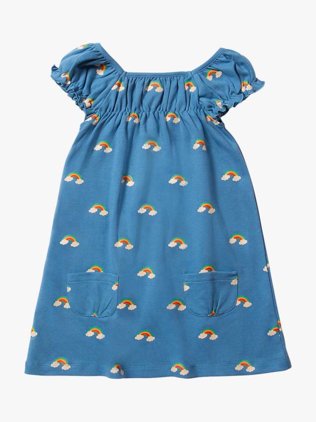 Детское платье с радужным принтом и оборками Little Green Radicals, синий/разноцветный
Детское платье с радужным принтом и оборками Little Green Radicals, синий/разноцветный