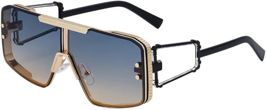 Роскошные солнцезащитные очки большого размера в крупной оправе для женщин и мужчин, винтажные, популярные, в стиле металл-панк, с плоской верхней частью, защита от УФ-излучения UV400 TKKTLLT, Gold Green Yellow
Роскошные солнцезащитные очки большого размера в крупной оправе для женщин и мужчин, винтажные, популярные, в стиле металл-панк, с плоской верхней частью, защита от УФ-излучения UV400 TKKTLLT, Gold Green Yellow