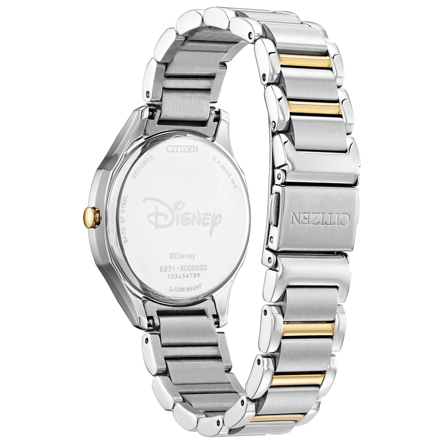 Женские двухцветные часы Disney's Mickey Mouse & Minnie Mouse Eco-Drive из нержавеющей стали - EM0754-59W Citizen
Женские двухцветные часы Disney's Mickey Mouse & Minnie Mouse Eco-Drive из нержавеющей стали - EM0754-59W Citizen