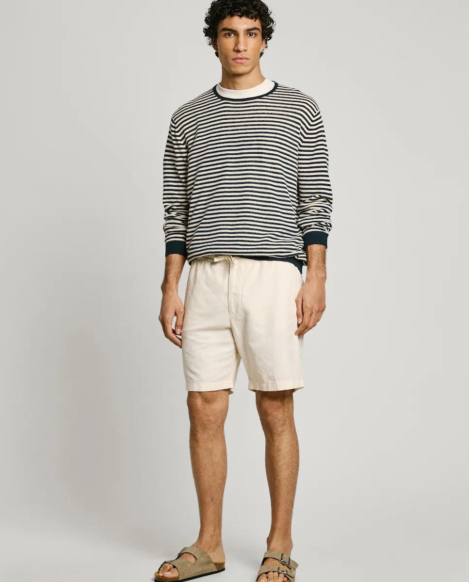 Мужские шорты-бермуды свободного кроя с завязкой на талии Pepe Jeans, кремовый
Мужские шорты-бермуды свободного кроя с завязкой на талии Pepe Jeans, кремовый