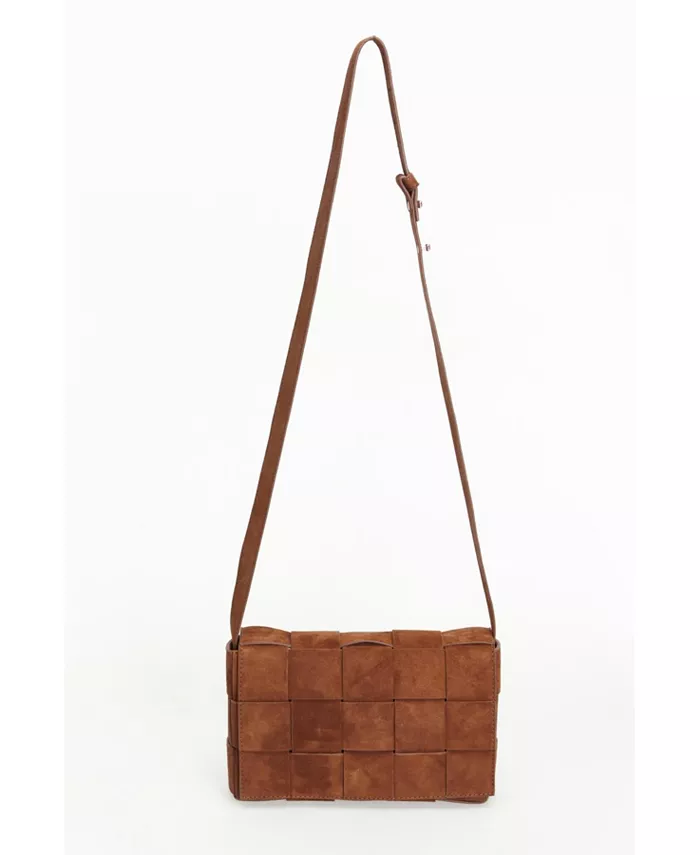 Женская плетеная сумка через плечо из замши Furniq UK, коричневый/бежевый
Женская плетеная сумка через плечо из замши Furniq UK, коричневый/бежевый