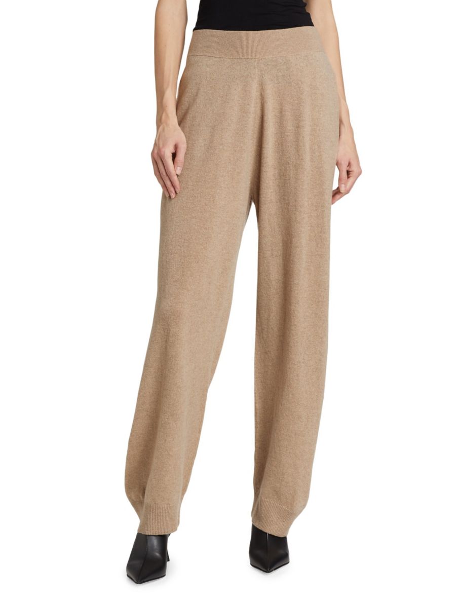 Трикотажные брюки из кашемира и шерсти Stella McCartney, бежевый 
Трикотажные брюки из кашемира и шерсти Stella McCartney, бежевый