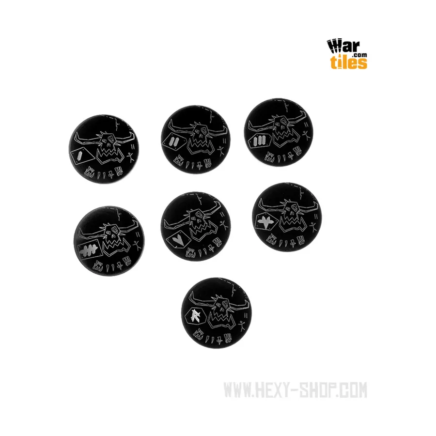 Набор маркеров целей — орк, черный, War Tiles - Markers, Rulers, & Tokens
Набор маркеров целей — орк, черный, War Tiles - Markers, Rulers, & Tokens