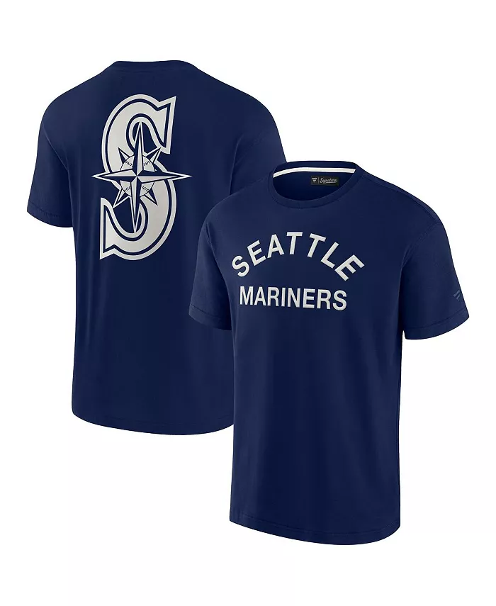 Мужская и женская футболка Seattle Mariners с коротким рукавом, супермягкая, темно-синяя Fanatics Signature
Мужская и женская футболка Seattle Mariners с коротким рукавом, супермягкая, темно-синяя Fanatics Signature