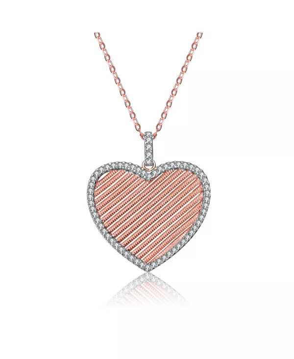 Ожерелье с подвеской в форме сердца из стерлингового серебра 18 карат, покрытого розовым золотом Genevive, pink
Ожерелье с подвеской в форме сердца из стерлингового серебра 18 карат, покрытого розовым золотом Genevive, pink