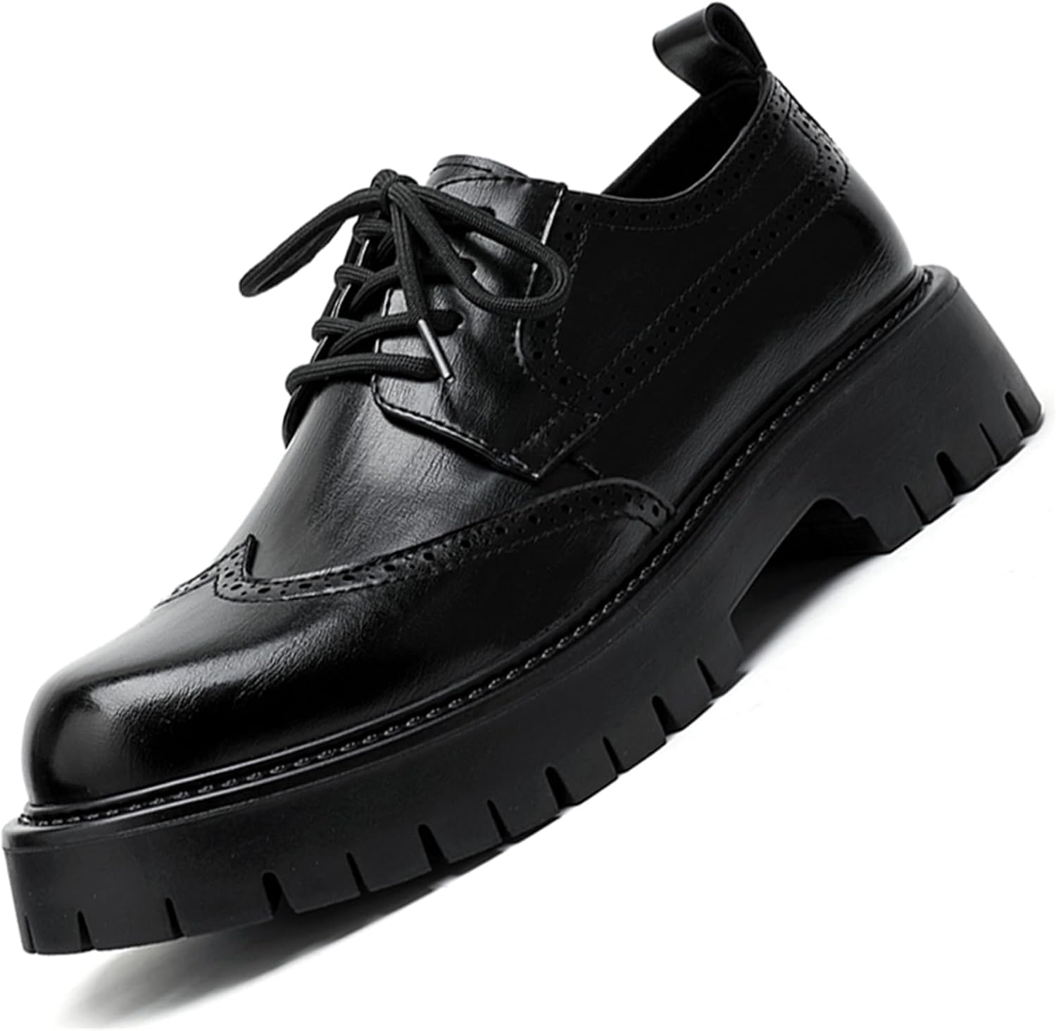 Мужские туфли на платформе с крыльями и перфорацией Броуга, винтажная кожа, оксфорды и дерби, повседневная и офисная обувь для работы и бизнеса Gezykao, черный
Мужские туфли на платформе с крыльями и перфорацией Броуга, винтажная кожа, оксфорды и дерби, повседневная и офисная обувь для работы и бизнеса Gezykao, черный