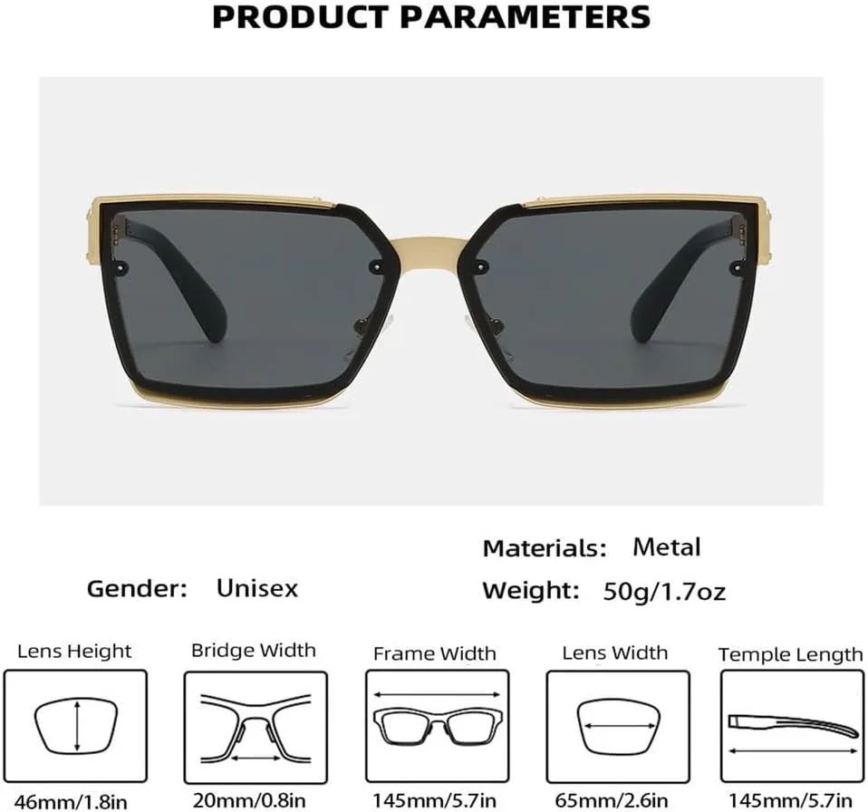 Металлические модные панк-солнцезащитные очки большого размера для мужчин, защита от УФ-излучения UV400 для активного отдыха и путешествий KTUCN, Double Gray
Металлические модные панк-солнцезащитные очки большого размера для мужчин, защита от УФ-излучения UV400 для активного отдыха и путешествий KTUCN, Double Gray