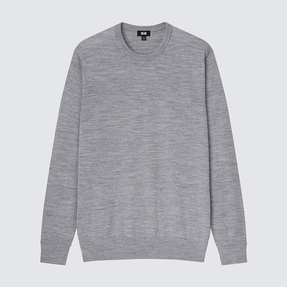 Джемпер с круглым вырезом из мериноса Uniqlo, серый
Джемпер с круглым вырезом из мериноса Uniqlo, серый