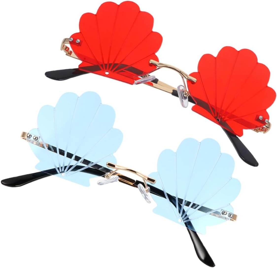 2 пары солнцезащитных очков без оправы в форме ракушки для пляжного отдыха и уличных фотосессий. Элегантный узор в виде ракушек, защита от УФ-излучения, аксессуары для вечеринок, модные очки Healeved, Assorted Color
2 пары солнцезащитных очков без оправы в форме ракушки для пляжного отдыха и уличных фотосессий. Элегантный узор в виде ракушек, защита от УФ-излучения, аксессуары для вечеринок, модные очки Healeved, Assorted Color