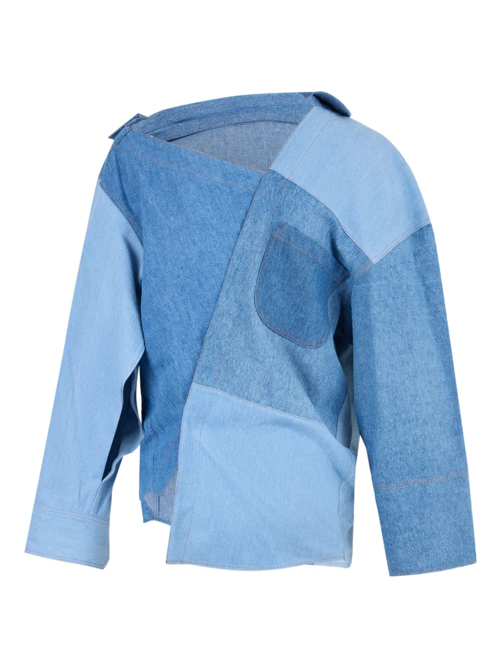 Джинсовый топ в технике пэчворк A.W.A.K.E. Mode, синий
Джинсовый топ в технике пэчворк A.W.A.K.E. Mode, синий