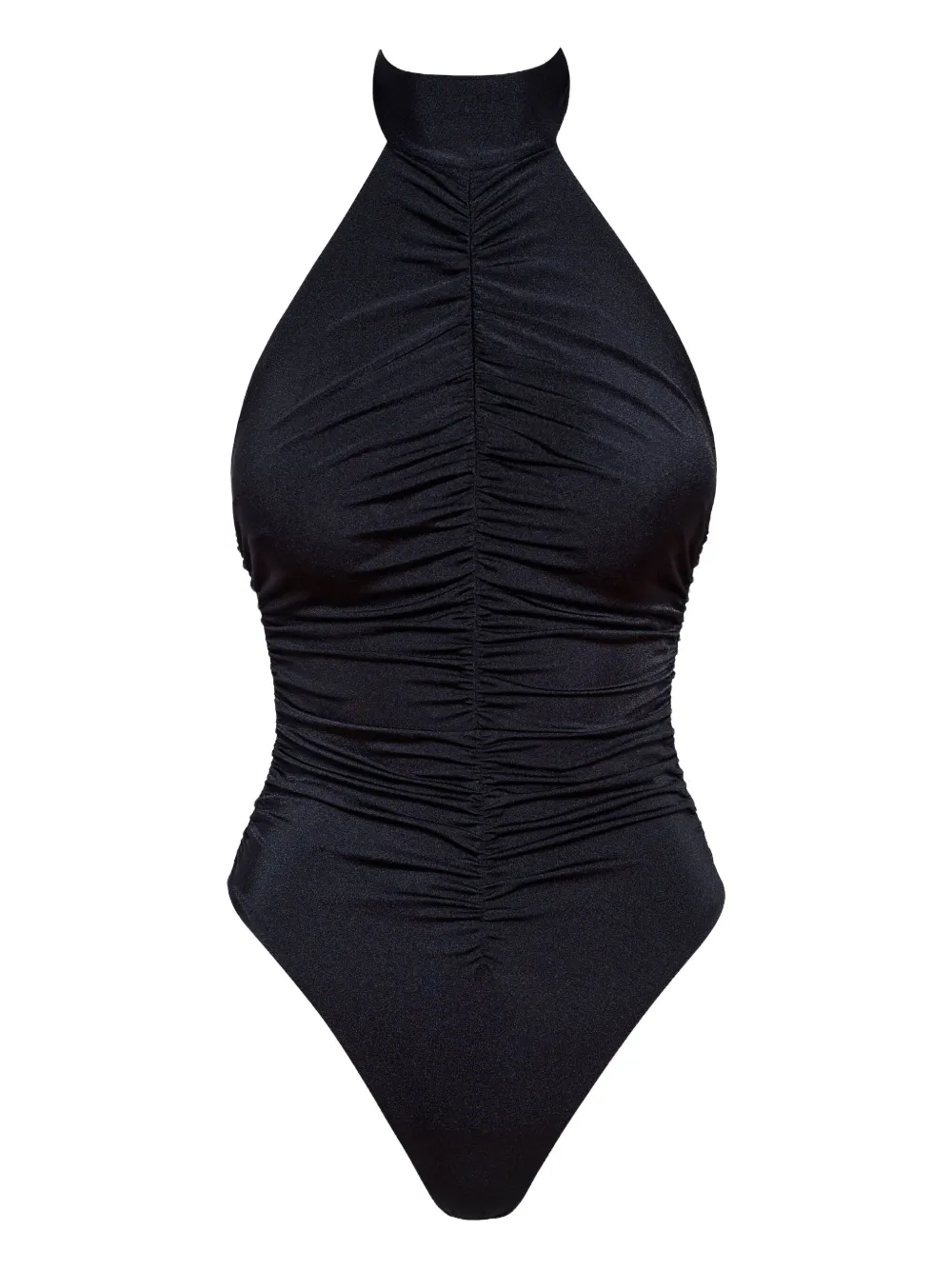 Купальник с вырезом халтер и сборками Noire Swimwear, черный
Купальник с вырезом халтер и сборками Noire Swimwear, черный