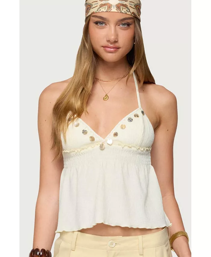 Женский фактурный переливающийся топ-бэбидолл с бретелькой через шею Edikted, коричневый/бежевый
Женский фактурный переливающийся топ-бэбидолл с бретелькой через шею Edikted, коричневый/бежевый