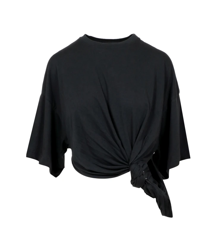 Черная хлопковая футболка с круглым вырезом Sportmax, черный
Черная хлопковая футболка с круглым вырезом Sportmax, черный