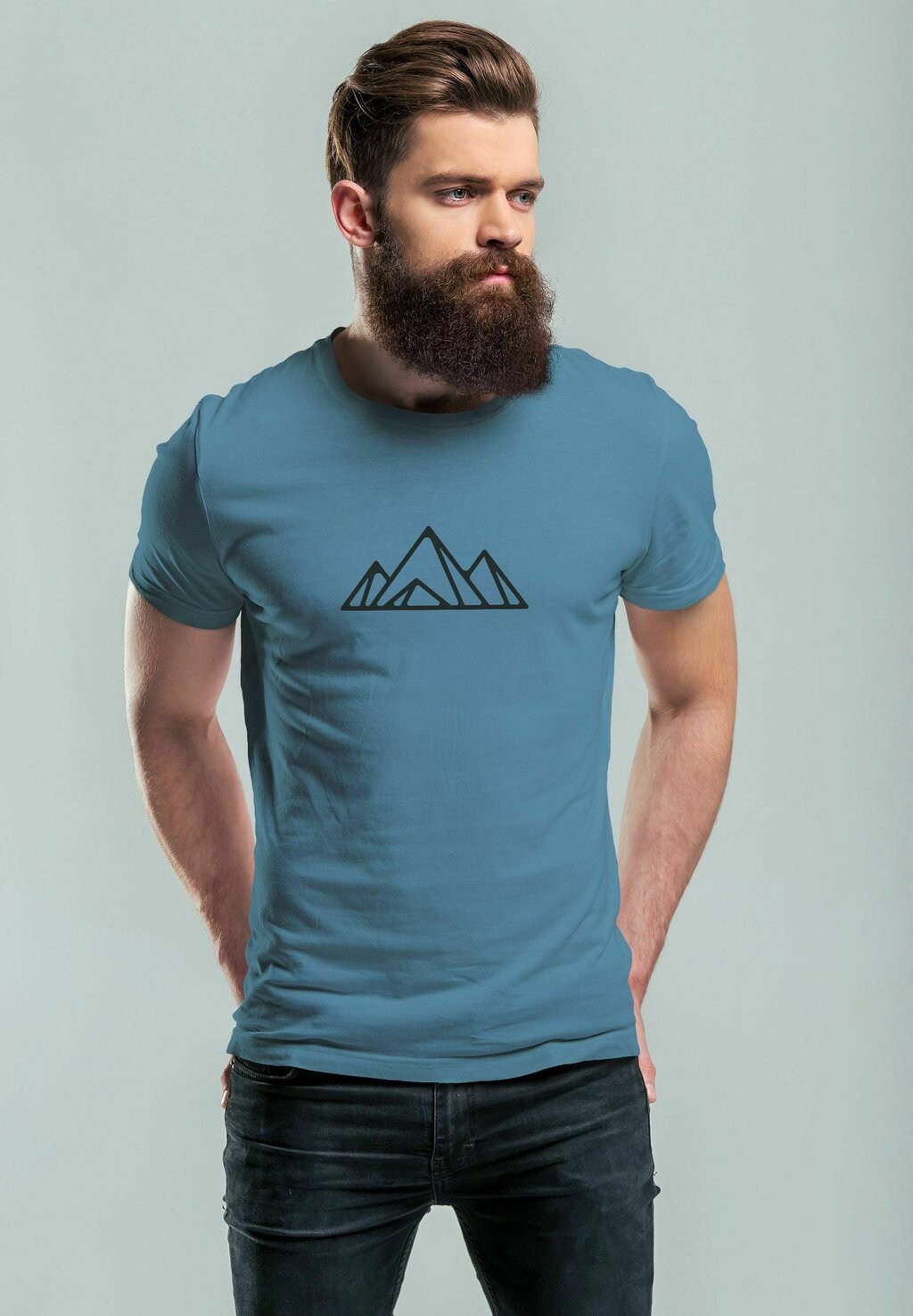 Принт на футболке Bergwanderung Polygon Design Outdoormode Neverless, полигональный камень синий
Принт на футболке Bergwanderung Polygon Design Outdoormode Neverless, полигональный камень синий