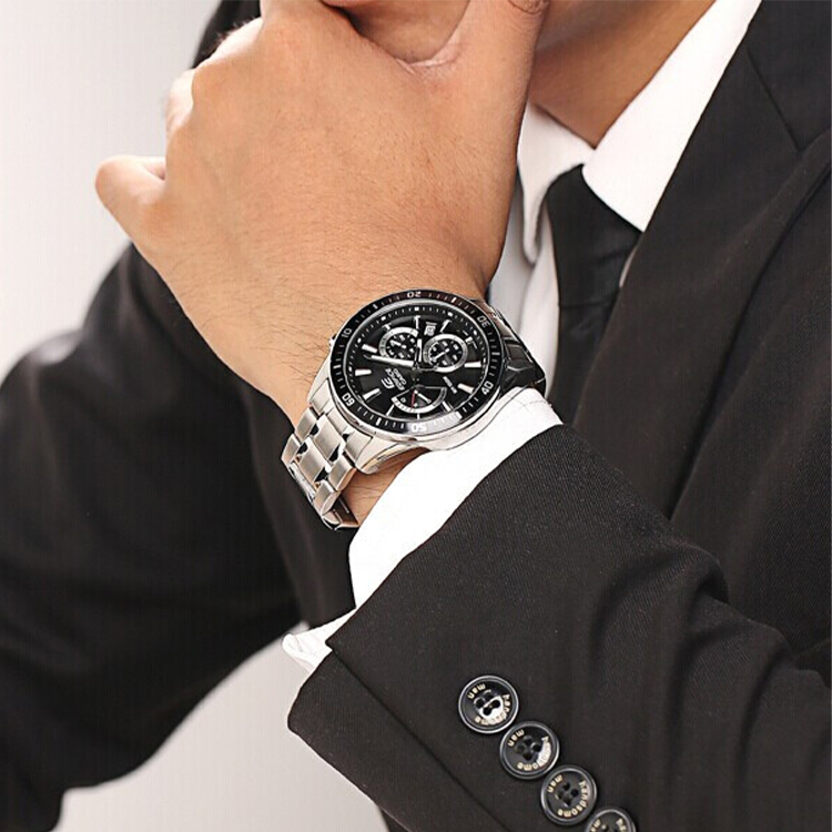 EDIFICE Часы EFR-552D-1AVUEF Черные часы CASIO 
EDIFICE Часы EFR-552D-1AVUEF Черные часы CASIO