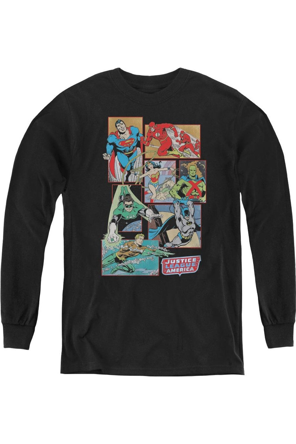 Футболка с длинным рукавом DC Comics Justice League для подростков Gildan, черный
Футболка с длинным рукавом DC Comics Justice League для подростков Gildan, черный