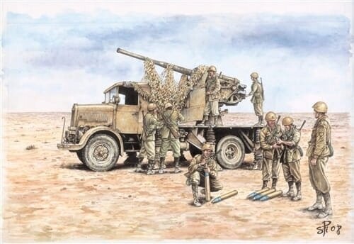 Autocanone 3 RO с зенитной пушкой 90/53, Italeri 7508
Autocanone 3 RO с зенитной пушкой 90/53, Italeri 7508