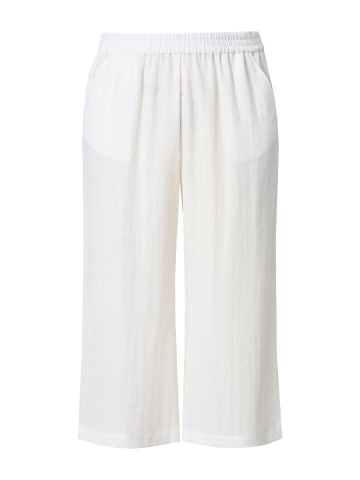 Тканевые брюки Ulla Popken, белый 
Тканевые брюки Ulla Popken, белый