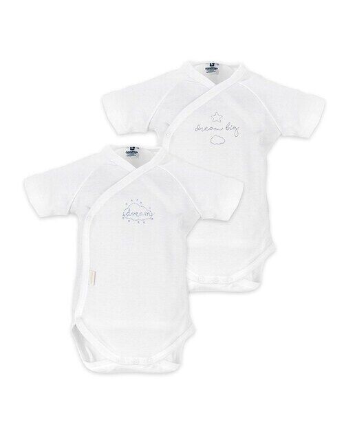 Набор из 2 скрещенных боди для мальчиков с короткими рукавами и вышивкой Cambrass, белый
Набор из 2 скрещенных боди для мальчиков с короткими рукавами и вышивкой Cambrass, белый