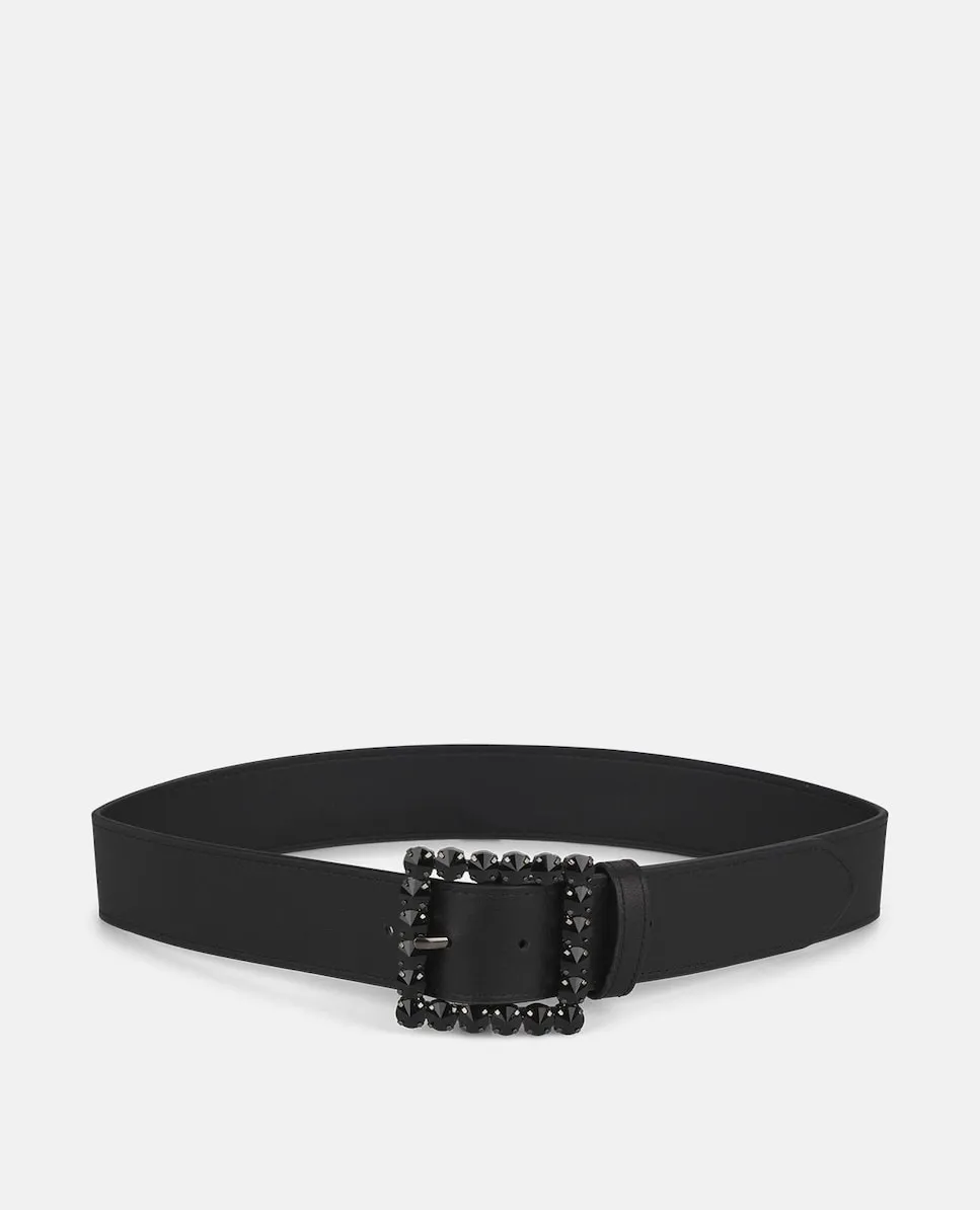 Женский кожаный ремень с квадратной пряжкой и деталями из страз Alma En Pena, черный
Женский кожаный ремень с квадратной пряжкой и деталями из страз Alma En Pena, черный