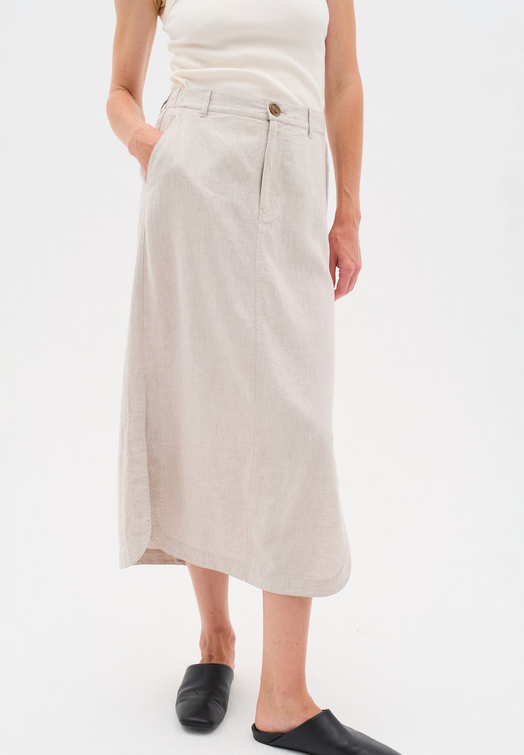 Юбка макси InWear, бежевый/меланж 
Юбка макси InWear, бежевый/меланж