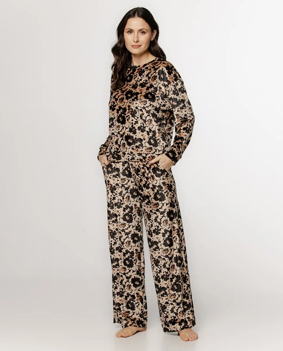 Женская пижама из бархата с принтом Coemi, коричневый
Женская пижама из бархата с принтом Coemi, коричневый