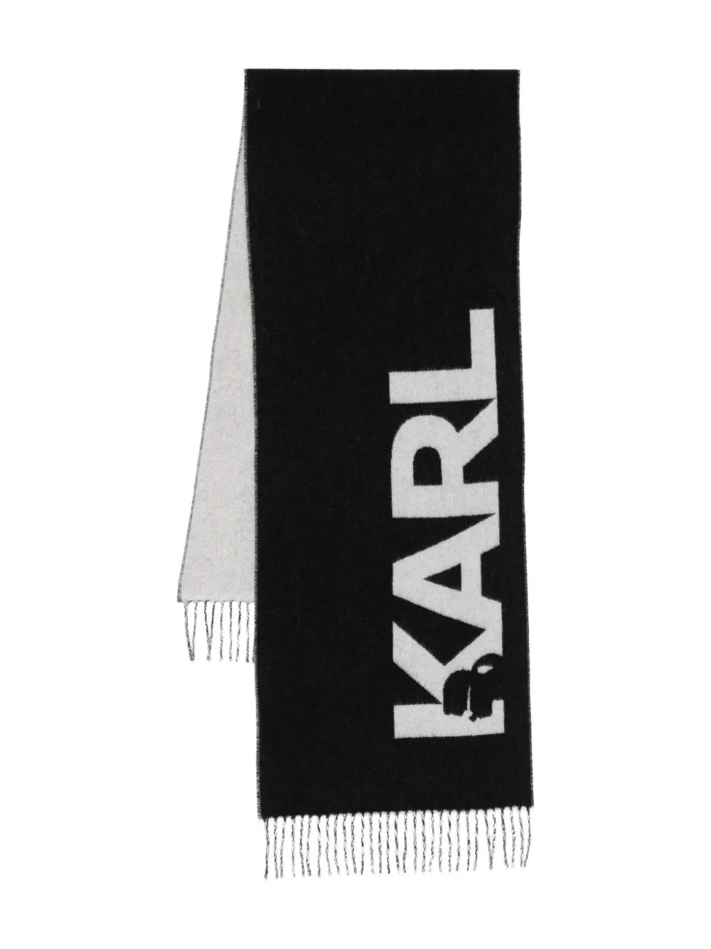 Шарф с бахромой и логотипом Karl Lagerfeld, черный
Шарф с бахромой и логотипом Karl Lagerfeld, черный