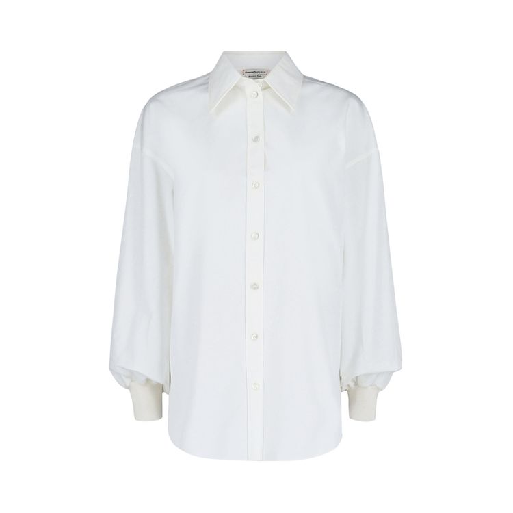 Рубашка Alexander McQueen с рукавами-коконами, белый
Рубашка Alexander McQueen с рукавами-коконами, белый