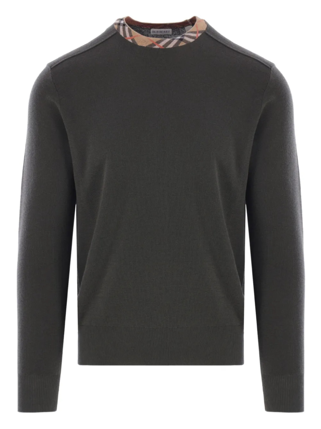 Свитер с клетчатым воротником Burberry, зеленый
Свитер с клетчатым воротником Burberry, зеленый