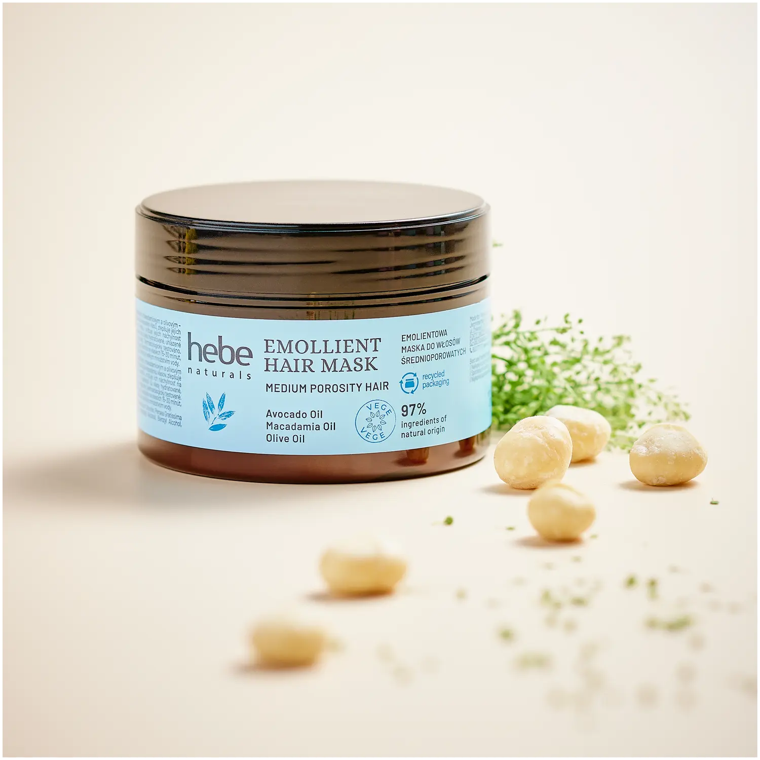 Смягчающая маска для волос средней пористости Hebe Naturals, 230 мл
Смягчающая маска для волос средней пористости Hebe Naturals, 230 мл