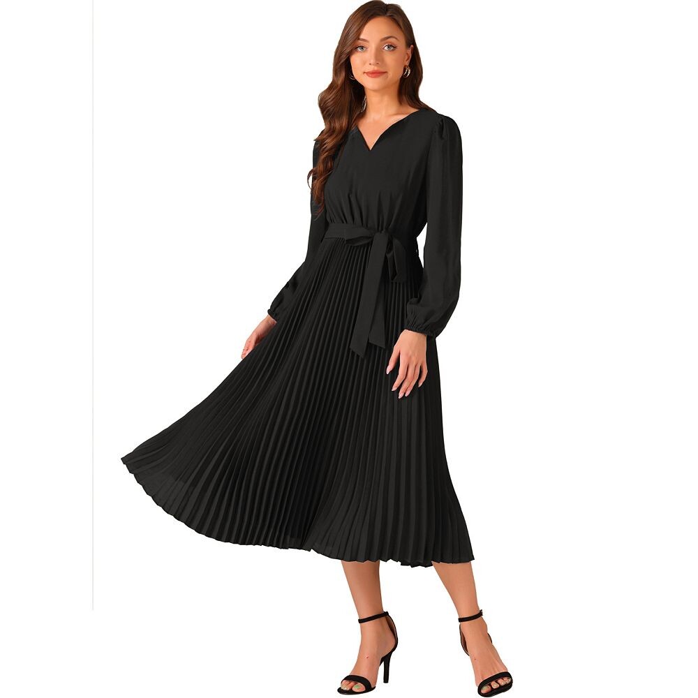 Элегантное плиссированное свободное платье для женщин, однотонное рабочее платье без рукавов с v-образным вырезом и длинными рукавами ALLEGRA K, черный
Элегантное плиссированное свободное платье для женщин, однотонное рабочее платье без рукавов с v-образным вырезом и длинными рукавами ALLEGRA K, черный