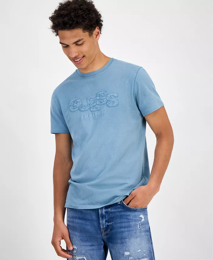 Мужская хлопковая футболка с вышитым логотипом Crewneck GUESS, синий
Мужская хлопковая футболка с вышитым логотипом Crewneck GUESS, синий