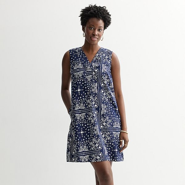 Повседневное платье-сарафан с V-образным вырезом Petite Sonoma Goods For Life, Navy White Bandana
Повседневное платье-сарафан с V-образным вырезом Petite Sonoma Goods For Life, Navy White Bandana