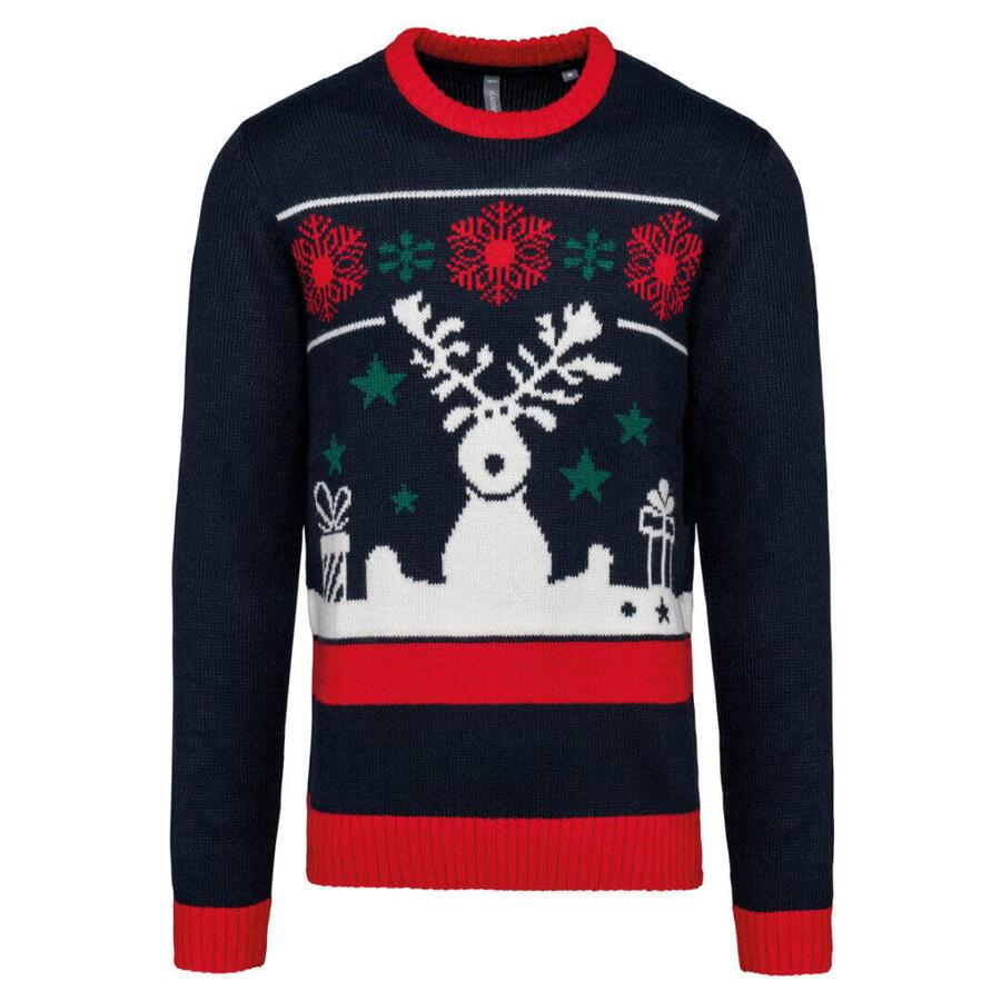 KARIBAN Свитер с круглым вырезом с рождественскими оленями и снежинками
KARIBAN Свитер с круглым вырезом с рождественскими оленями и снежинками