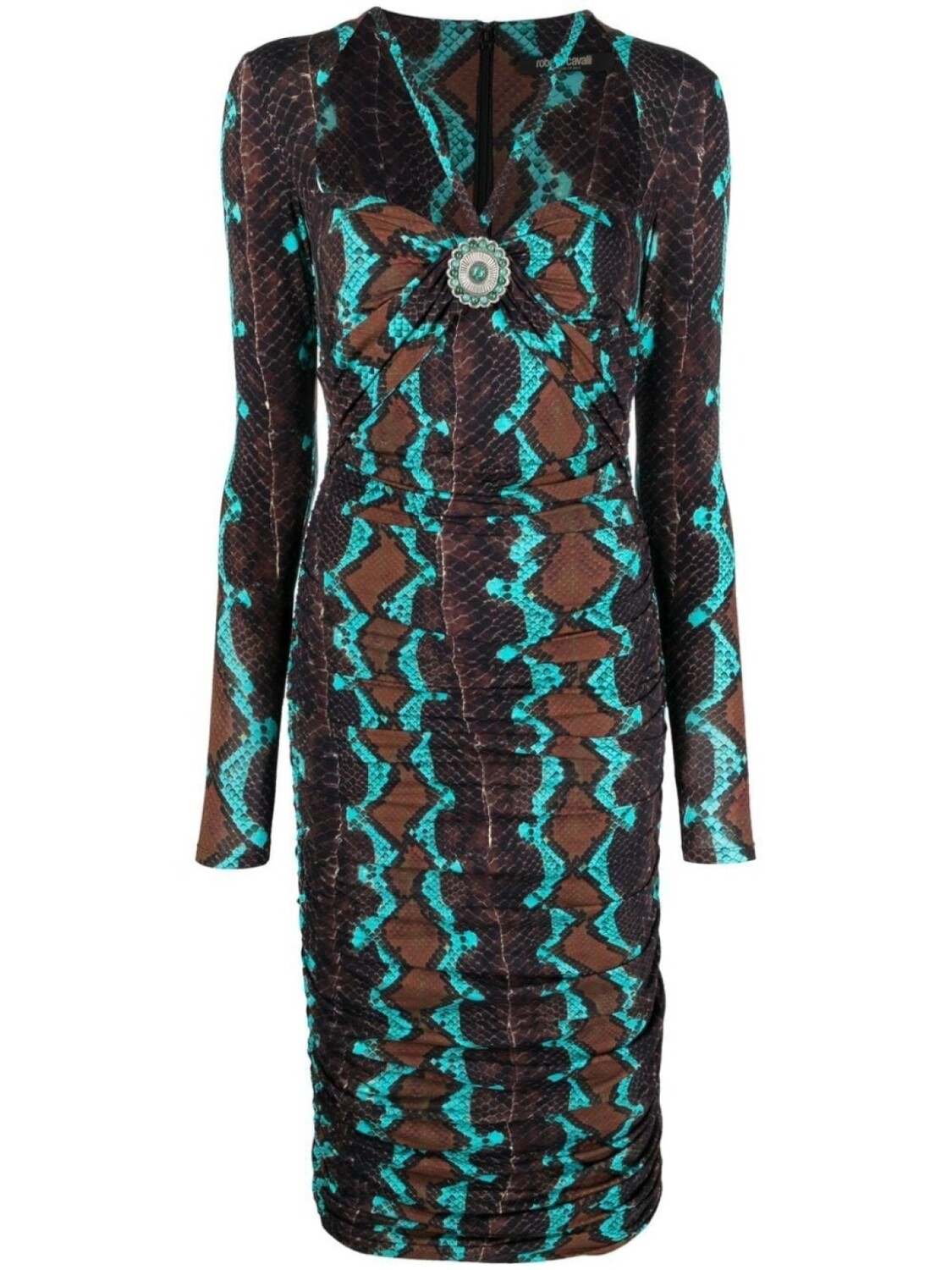 Roberto Cavalli облегающее платье миди со змеиным принтом, коричневый
Roberto Cavalli облегающее платье миди со змеиным принтом, коричневый