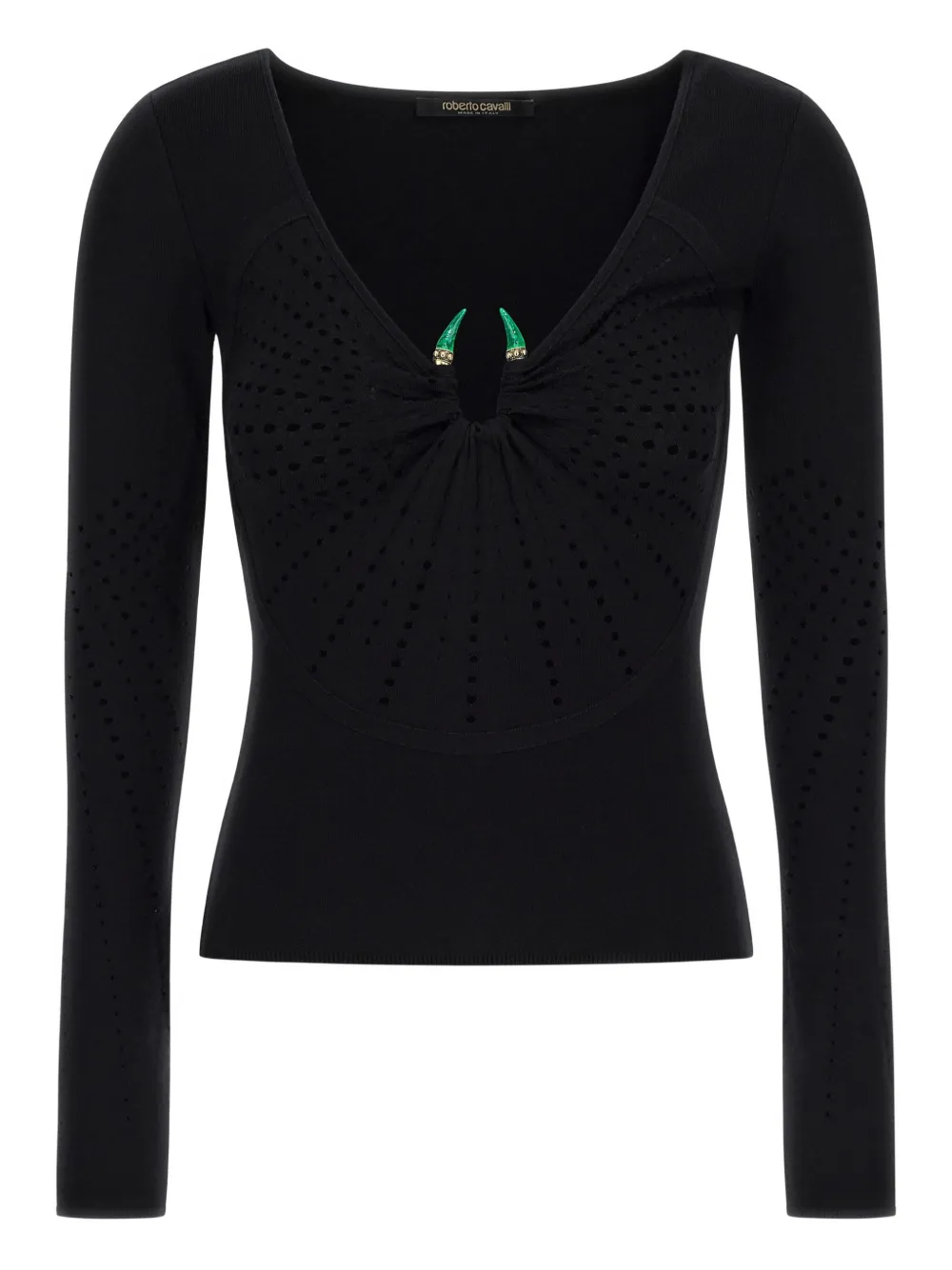 Джемпер с клыками Roberto Cavalli, черный
Джемпер с клыками Roberto Cavalli, черный