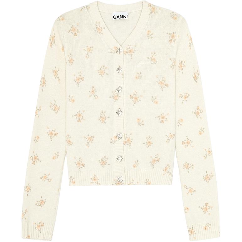 Цветочный кардиган GANNI, белый
Цветочный кардиган GANNI, белый