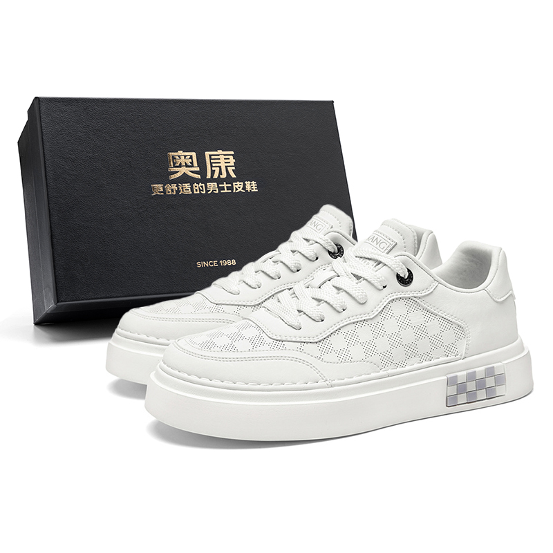 AOKANG Мужские низкие скейтерские кеды белые, цвет White
AOKANG Мужские низкие скейтерские кеды белые, цвет White