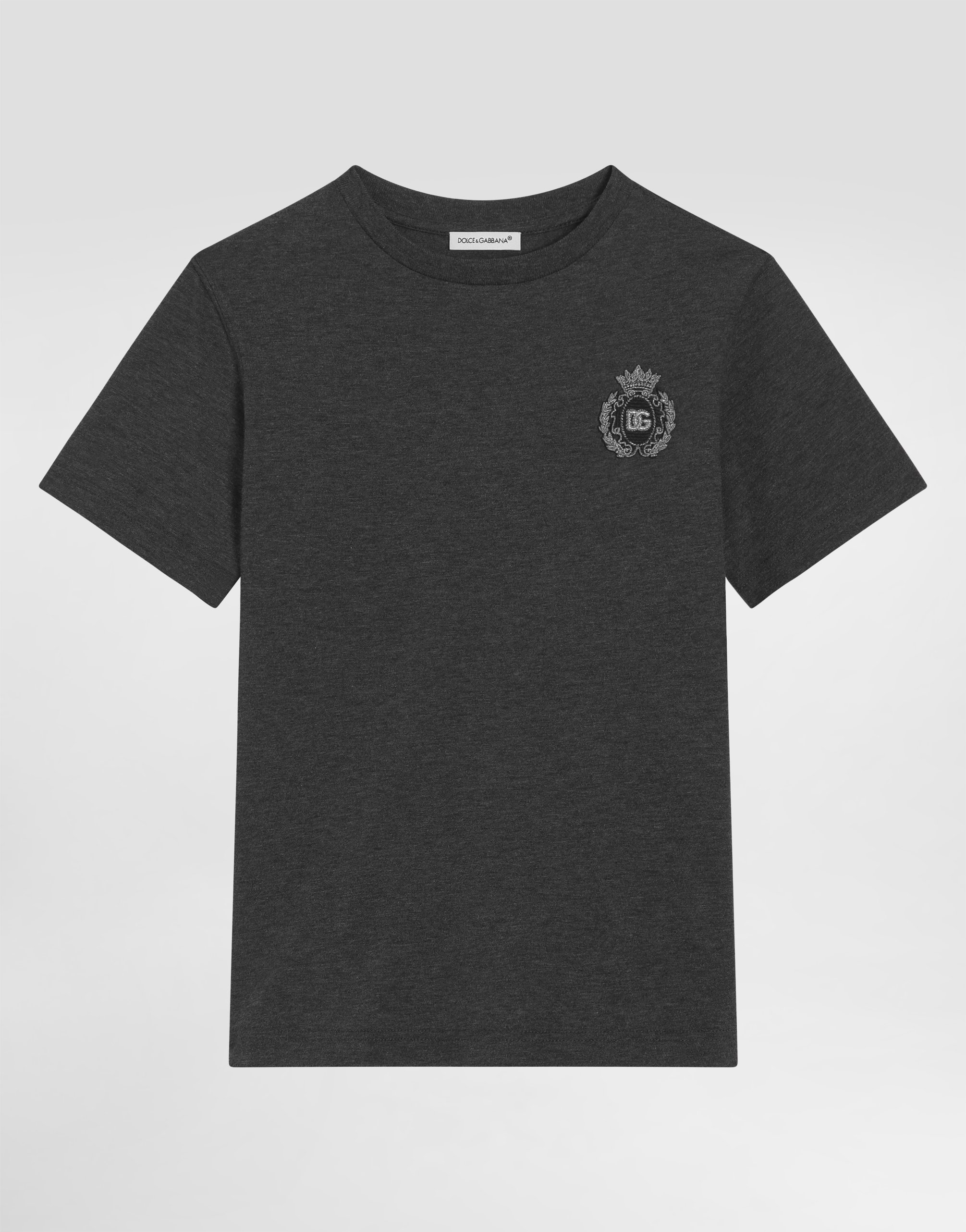 Футболка из джерси с геральдическим шевроном DG Dolce&Gabbana, серый
Футболка из джерси с геральдическим шевроном DG Dolce&Gabbana, серый