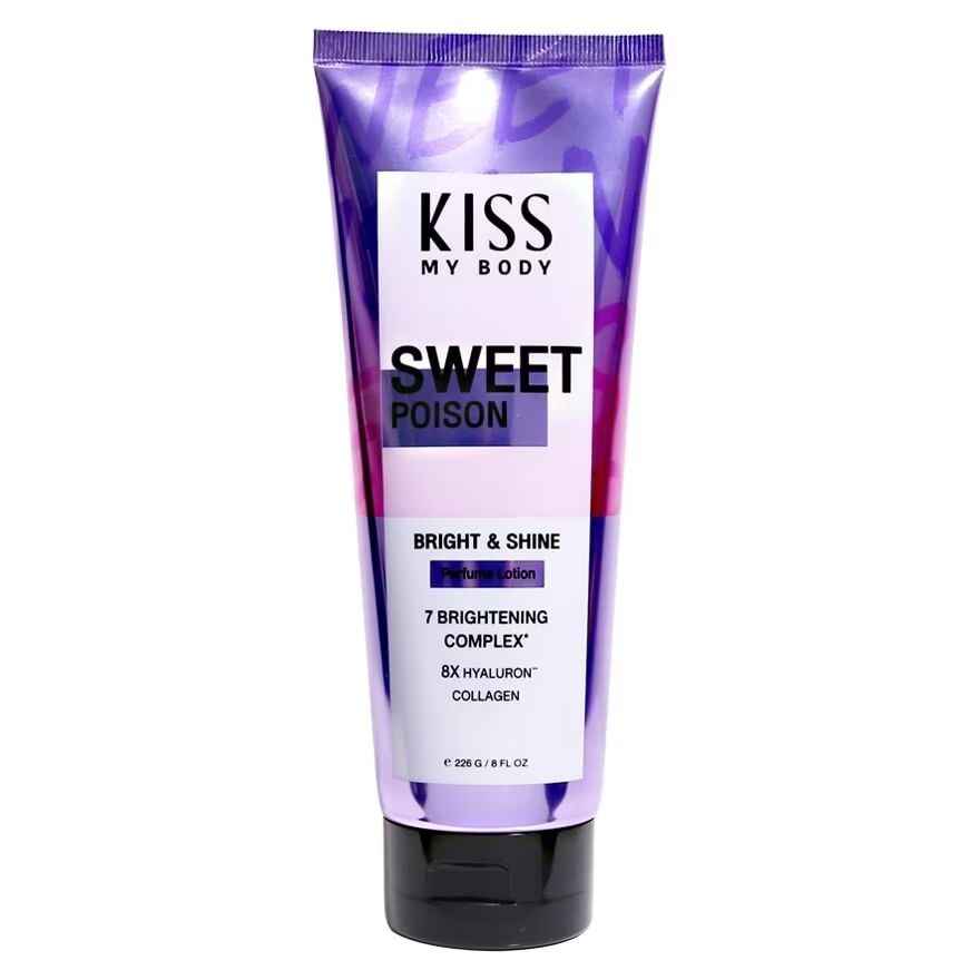 Kiss My Body Парфюмированный лосьон Bright Shine Sweet Poison 226 G. โลชั่นน้ำหอม, Purple
Kiss My Body Парфюмированный лосьон Bright Shine Sweet Poison 226 G. โลชั่นน้ำหอม, Purple