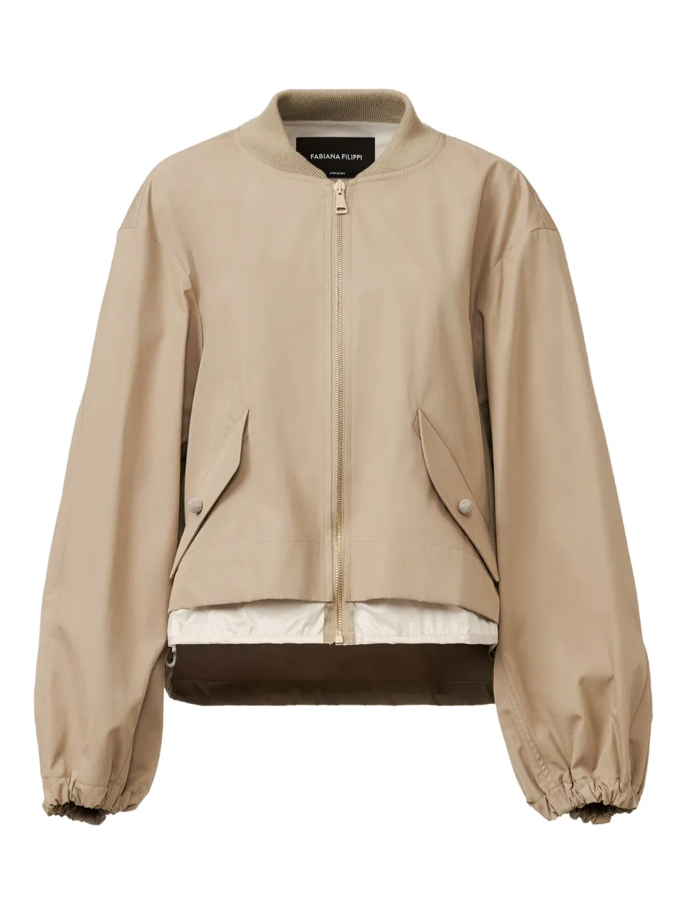 Укороченный жакет с объемными рукавами Fabiana Filippi, нейтральный
Укороченный жакет с объемными рукавами Fabiana Filippi, нейтральный