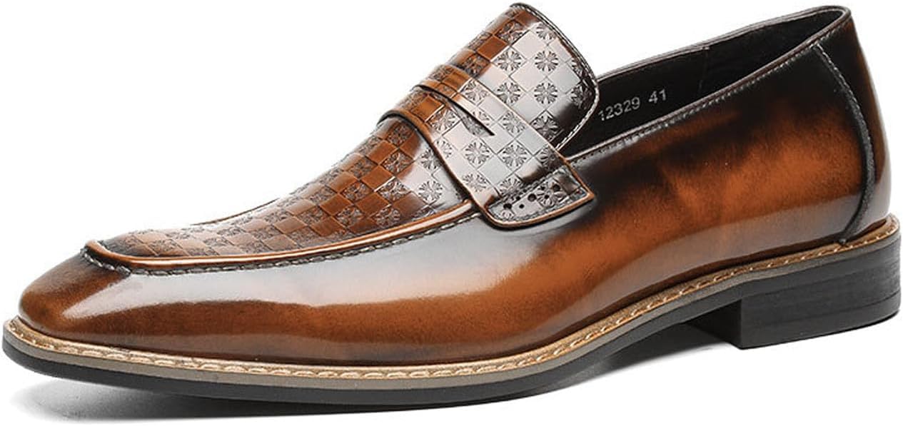 Мужские лоферы Santimon из натуральной кожи без шнурков - дизайнерские классические туфли с текстурированной клетчатой передней частью - стильные пенни-лоферы для работы, свадьбы и официальных мероприятий, коричневый
Мужские лоферы Santimon из натуральной кожи без шнурков - дизайнерские классические туфли с текстурированной клетчатой передней частью - стильные пенни-лоферы для работы, свадьбы и официальных мероприятий, коричневый