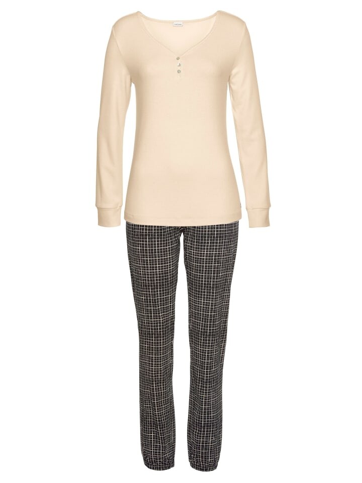 Пижама LASCANA, цвет nude-schwarz-kariert
Пижама LASCANA, цвет nude-schwarz-kariert